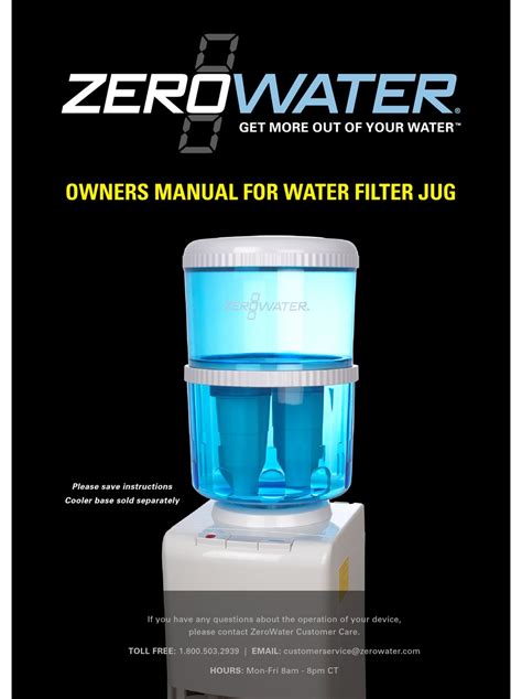 ZEROWATER FILTER BOTTLE OWNER'S MANUAL Pdf Download